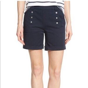 𝅺Barbour Bowline Cuffed Navy Sailor Shorts. Women’s M/L. 5.5” Inseam.‎